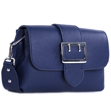 Сумка женская кросс боди из натуральной кожи Genuine leather B-GE23916 синяя