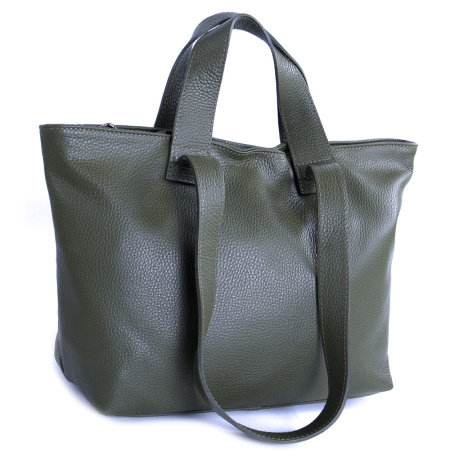 Сумка-мешок женская из натуральной кожи Genuine leather B-GE24035 зеленая