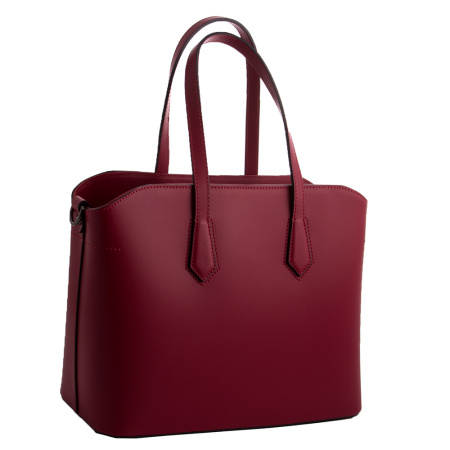 Сумка кожаная женская Италия Genuine leather 19085 красная