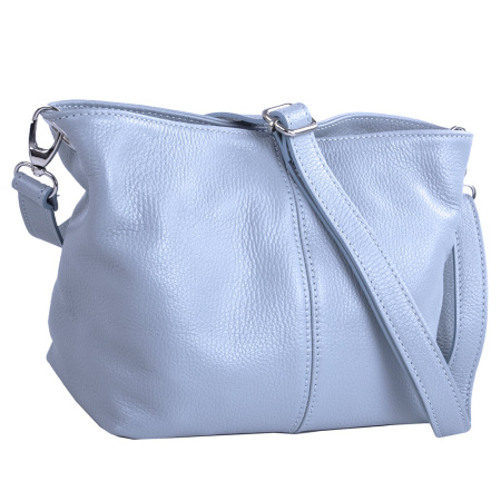 Сумка женская кросс боди из натуральной кожи Genuine leather 26214 голубая
