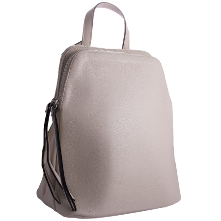 Кожаный рюкзак с двумя отделениями Genuine leather 20420 бежевый