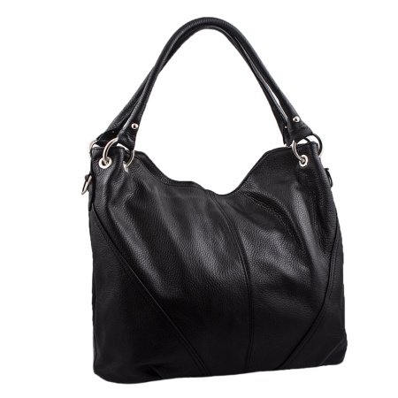 Сумка женская кожаная на двух ручках Genuine leather 13247 черная