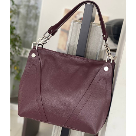 Сумка женская из натуральной кожи Genuine leather 27213 бордовая