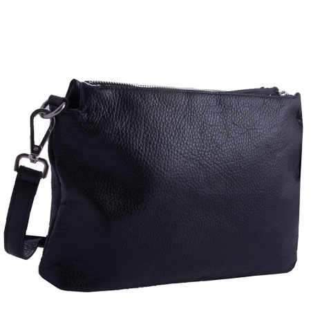 Кожаная сумка кросс-боди Genuine leather 20419 черная