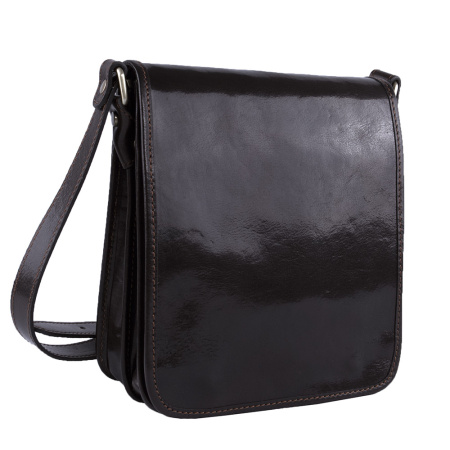 Сумка мужская из натуральной кожи через плече Genuine leather 22936 коричневая