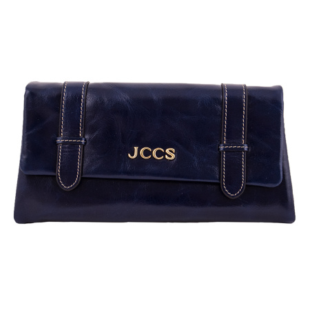 Кошелек клатч женский кожаный JCCS 1565 синий 