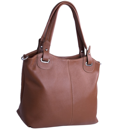 Сумка женская из натуральной кожи Genuine leather 25819 темно-рыжая