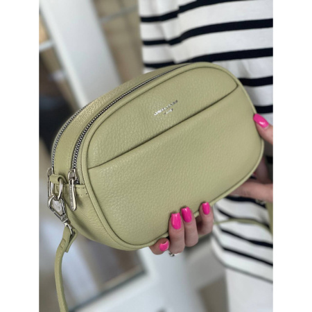 Сумка женская кросс боди из кожзаменителя David Jones 26508 фисташкового цвета