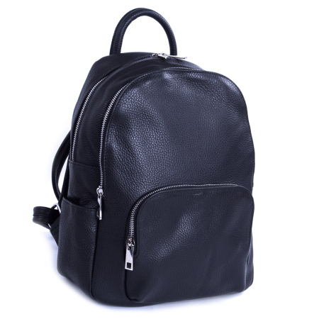 Рюкзак женский городской из натуральной кожи Genuine leather RU-GE23919 черный