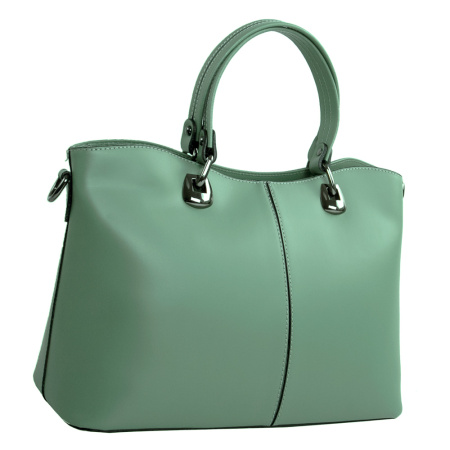 Сумка женская форматная из натуральной кожи Genuine leather 24910 оливковая