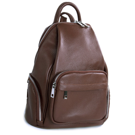 Рюкзак женский городской из натуральной кожи Genuine leather RU-GE23932 коричневый