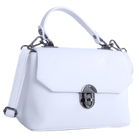 Сумка женская кросс боди из натуральной кожи Genuine leather 24476 белая