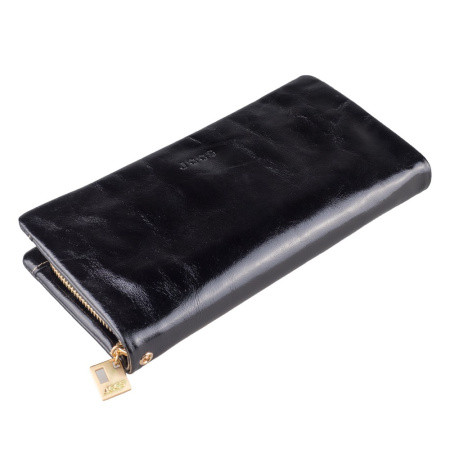 Кошелек женский из масляной кожи JCCS 05680 черный