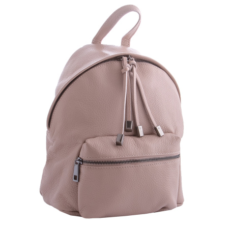 Женский городской рюкзак кожаный Genuine leather 18810 пудровый