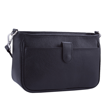 Сумка женская кожаная Genuine leather 21655 черная