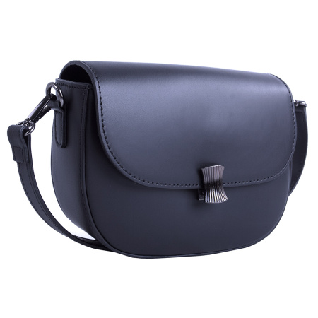 Сумка женская кросс боди из натуральной кожи Genuine leather 25755 черная