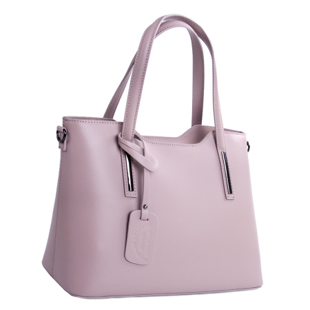 Сумка женская форматная из натуральной кожи Genuine leather 24460 пудровая