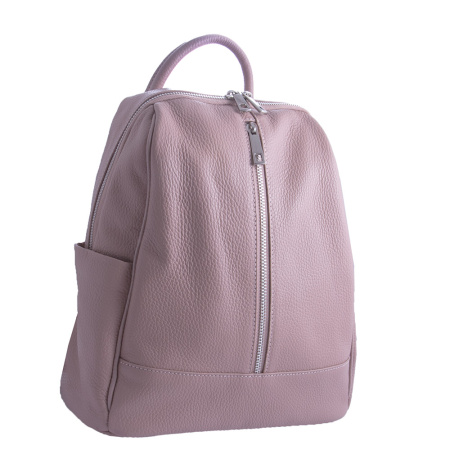 Кожаный рюкзак Genuine leather 20440 пудровый