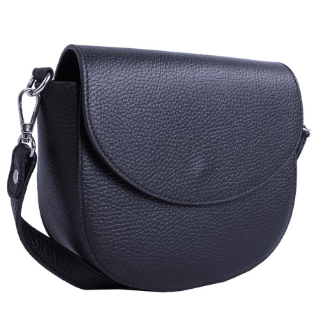 Сумка женская кросс боди из натуральной кожи Genuine leather 25750 черная