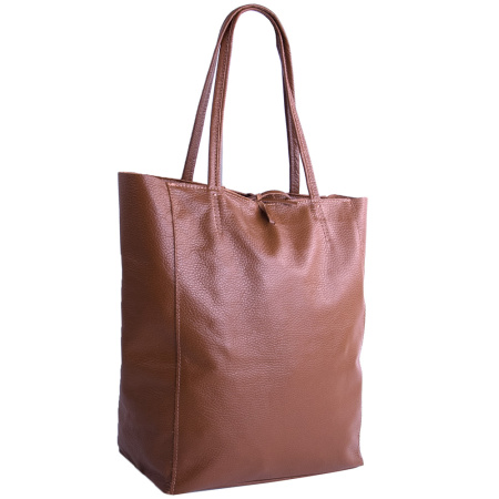 Сумка шоппер женская из натуральной кожи Genuine leather 25423 рыжая