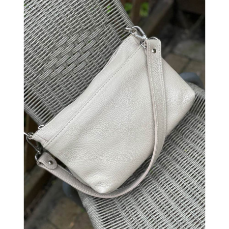 Сумка женская кросс боди из натуральной кожи Genuine leather 26776 беж