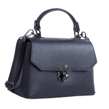 Сумка женская кросс боди из натуральной кожи Genuine leather 24475 черная