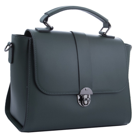 Сумка женская кожаная Genuine leather 21859 зеленая