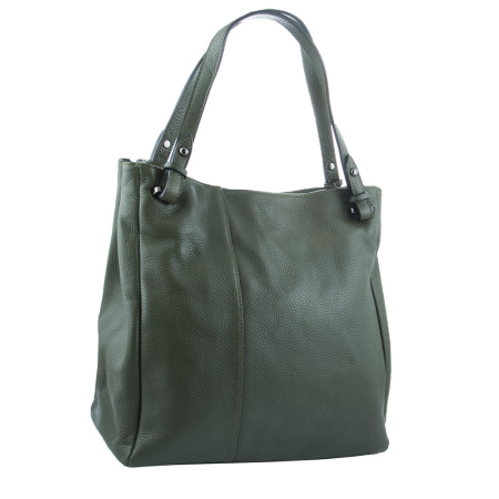 Сумка шоппер женская кожаная Genuine leather 21446 зеленая 