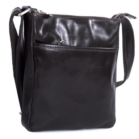 Сумка мужская через плечо из натуральной масляной кожи Genuine leather B-GE23937 черная