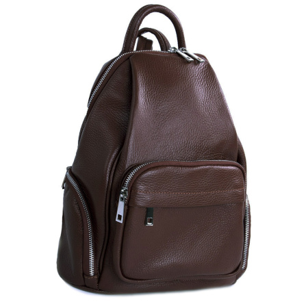 Рюкзак женский городской кожаный Genuine leather 24186 коричневый