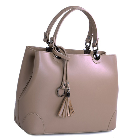 Сумка женская форматная из натуральной кожи Genuine leather B-GE23934 тауп
