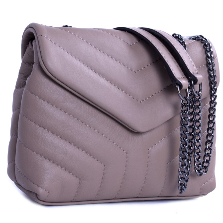 Сумка женская кросс боди из натуральной кожи Genuine leather B-GE23926 тауп