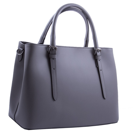 Сумка женская кожаная деловая Genuine leather 22000 серая