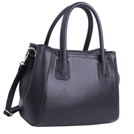 Сумка женская кросс боди из натуральной кожи Genuine leather 27113 черная