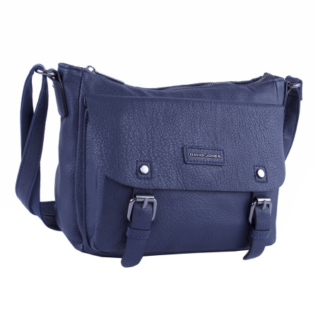 Сумка женская кросс боди из экокожи David Jones 22849 синяя