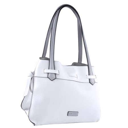 Сумка женская на двух ручках из экокожи David Jones 22809 белая