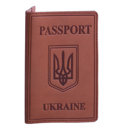 Обложка для паспорта из натуральной кожи ST 24679 рыжая