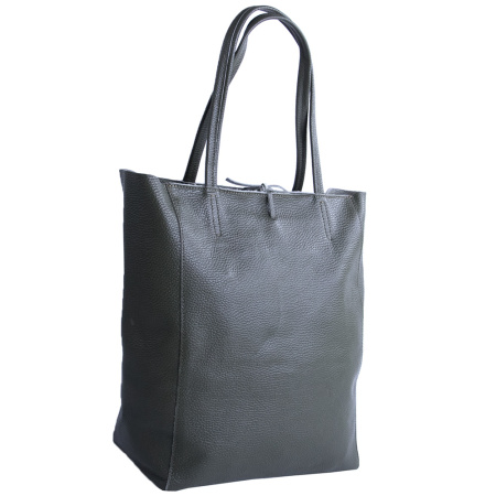 Сумка шоппер женская из натуральной кожи Genuine leather 25424 хаки