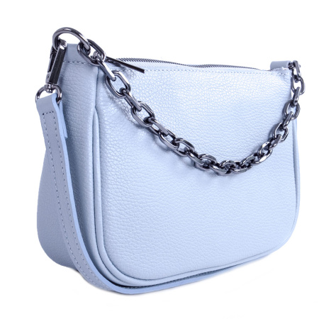 Сумка женская кросс боди из натуральной кожи Genuine leather 24480 голубая