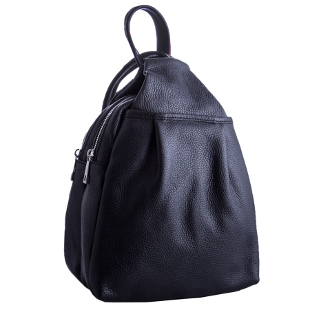 Кожаный рюкзак женский городской Genuine leather 20045 черный