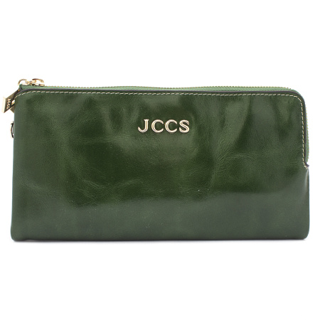 Кошелек женский кожаный JCCS 3539 зеленый 