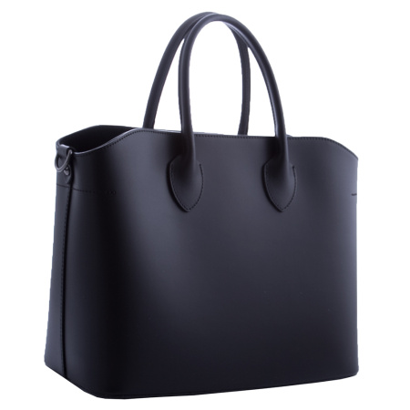 Сумка женская деловая форматная кожаная Genuine leather 20895 черная