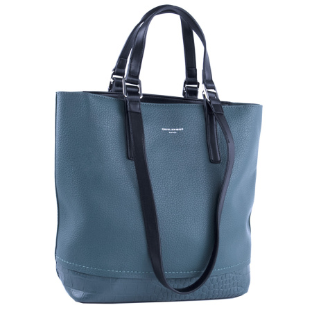 Сумка шоппер из экокожи David Jones 22835 зеленая