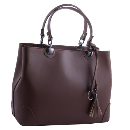 Сумка женская кожаная Genuine leather 22201 коричневая