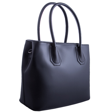 Итальянская кожаная сумка Genuine leather 20116 черная