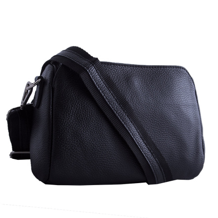 Кожаная сумка Италия Genuine leather 19933 черная