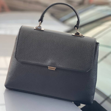 Сумка женская кросс боди из натуральной кожи Genuine leather 27051 черная