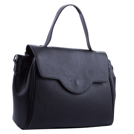 Сумка женская кожаная на одной ручке Genuine leather 22283 черная