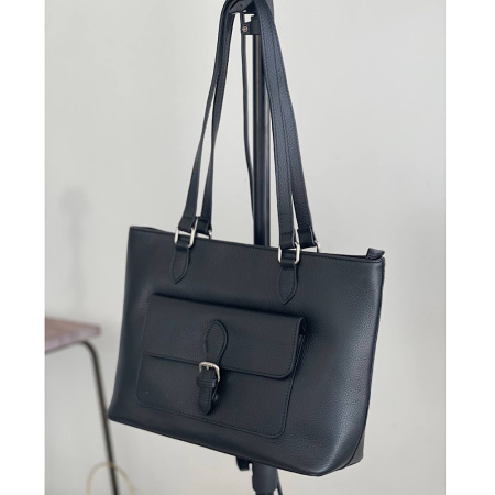 Сумка женская из натуральной кожи Genuine leather 27053 черная