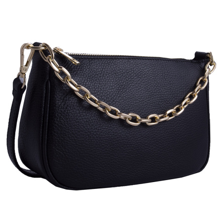 Кожаная сумка кросс-боди Genuine leather 20476 черная